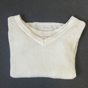 Off the shoulder knit sweater